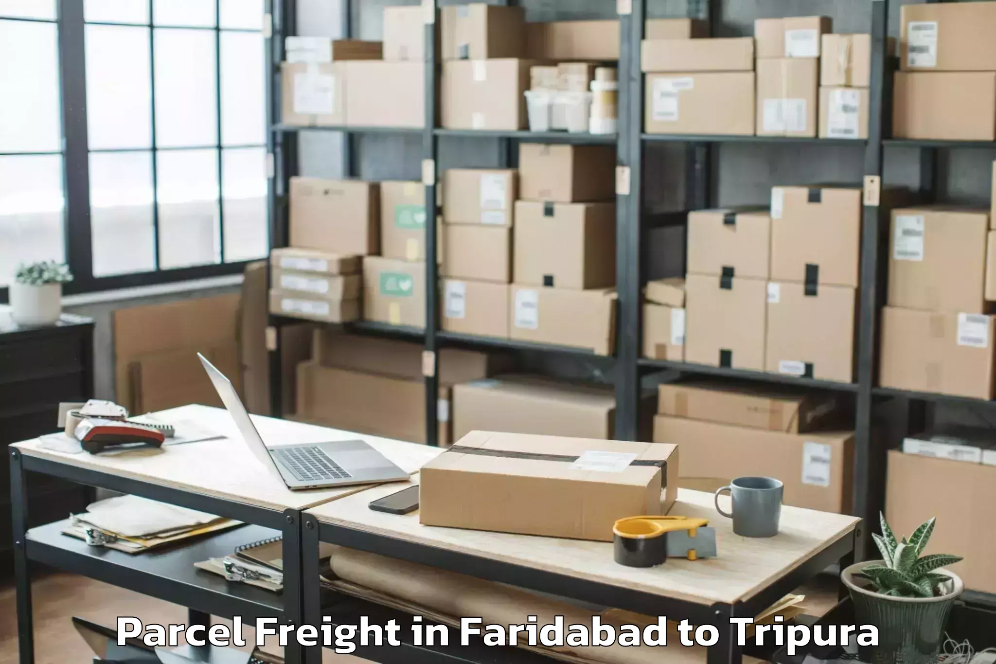 Faridabad to Teliamura Parcel Freight